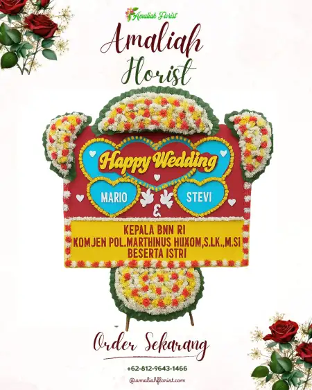 Papan Bunga Pernikahan Sariwani
